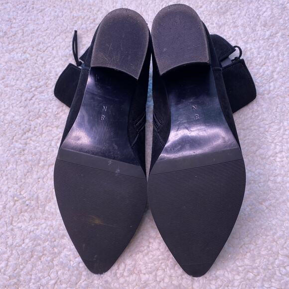 Vaneli Black Velour Ankle Bootie Size 8 - Picture 5 of 8